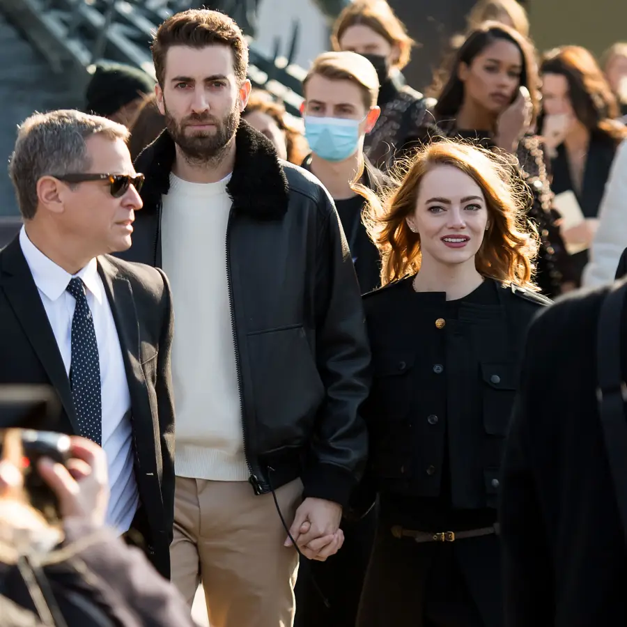 Parents' Night Out! Emma Stone and Dave McCary Show Rare PDA in Paris