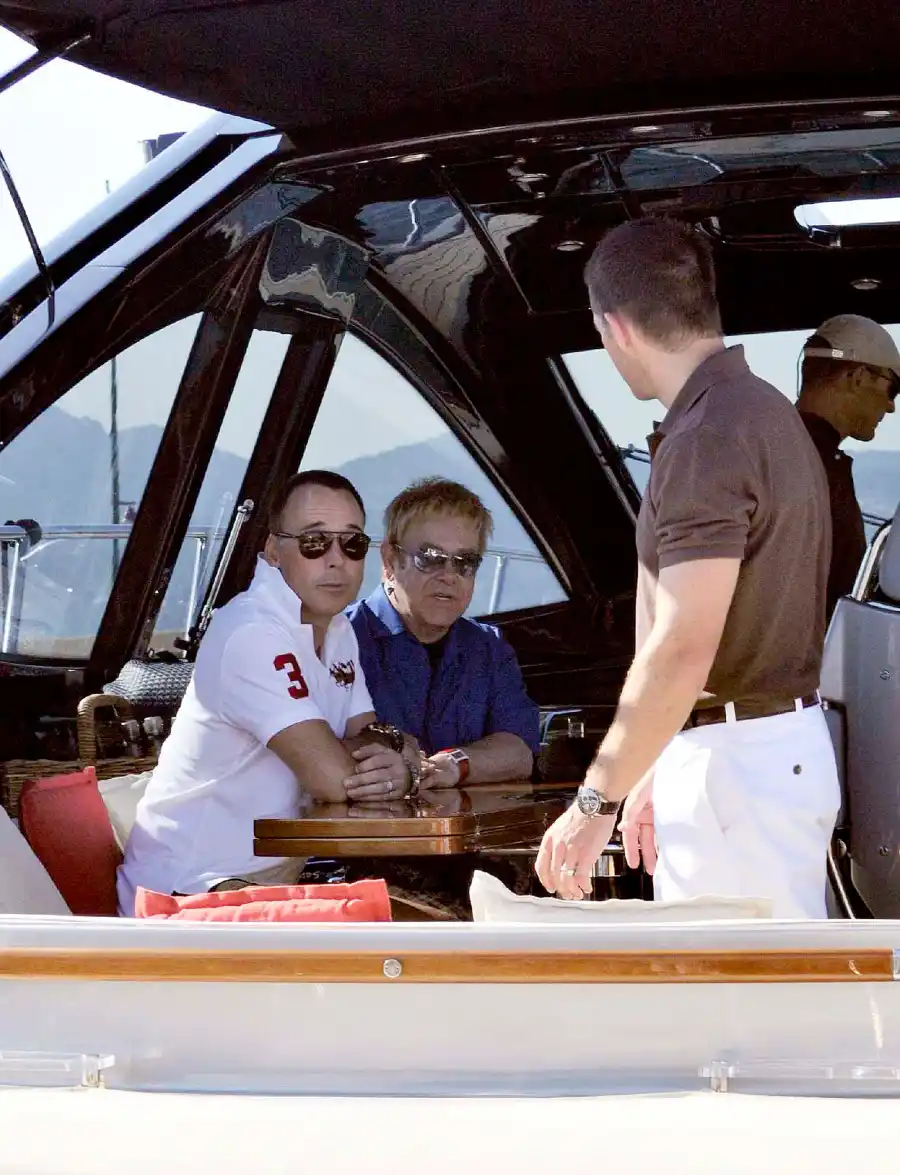 Posh Getaway Elton John and David Furnish Through the Years
