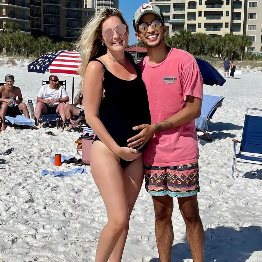 Pregnant Celebrities Showing Their Bare Bumps in Bathing Suits in 2022: Photos