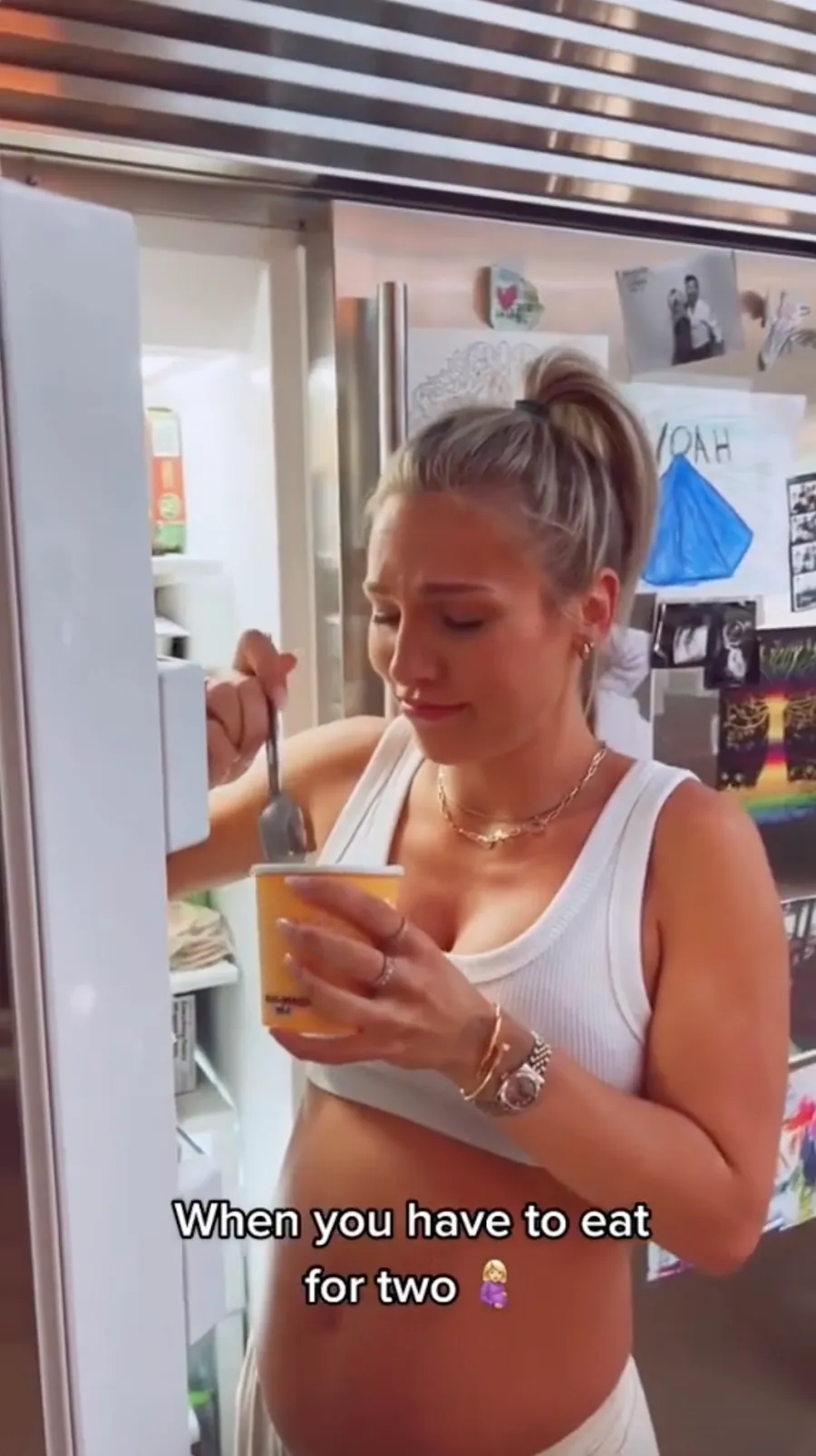 Pregnant Sharna Burgess' Baby Bump Album Ice Cream Cravings