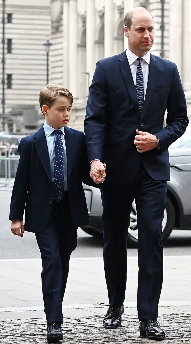 Prince William and Duchess Kate Bring Prince George and Princess Charlotte to Prince Philip Memorial Service 6