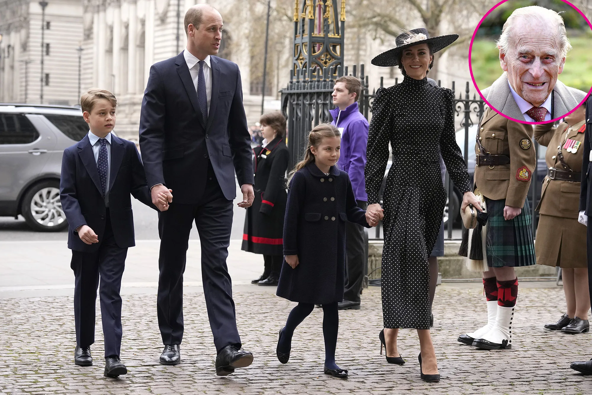 Promo Prince William and Duchess Kate Bring Prince George and Princess Charlotte to Prince Philip Memorial Service 3