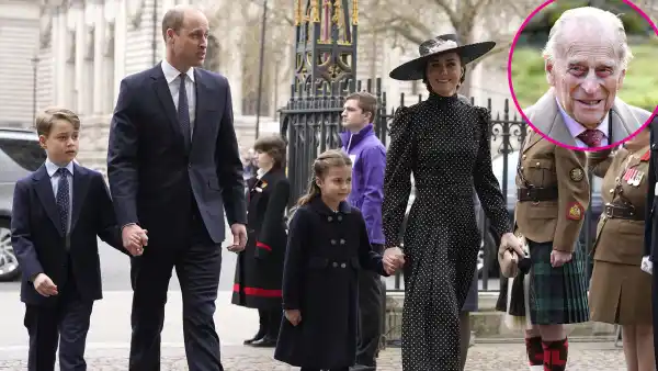 Promo Prince William and Duchess Kate Bring Prince George and Princess Charlotte to Prince Philip Memorial Service 3