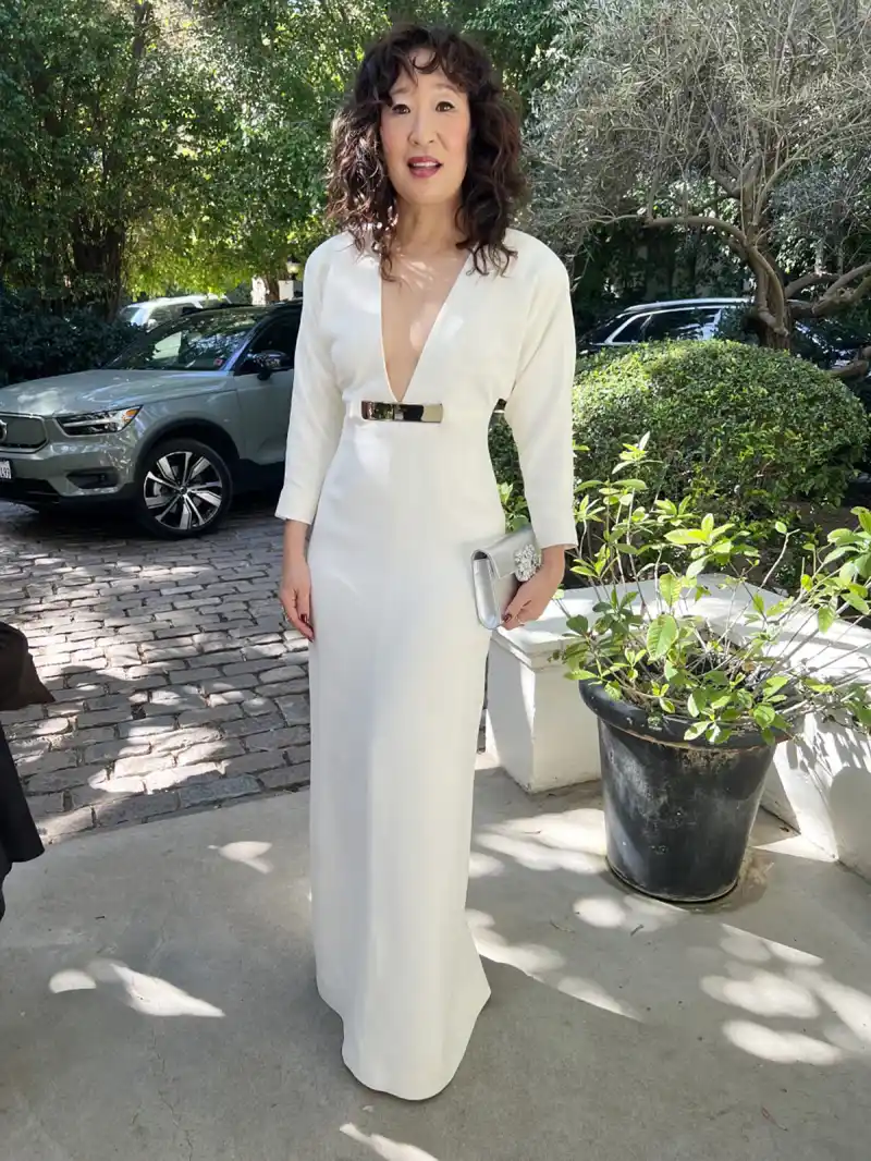 Sandra Oh Wears Lafayette 148 New York 2022 Critics Choice Awards