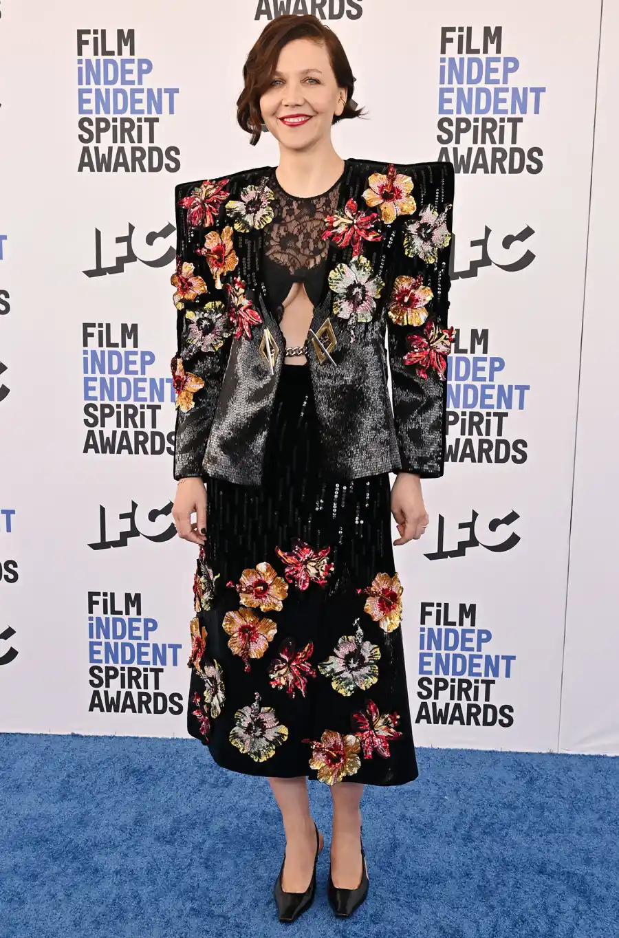 See What Stars Wore Film Independent Spirit Awards Maggie Gyllenhaal