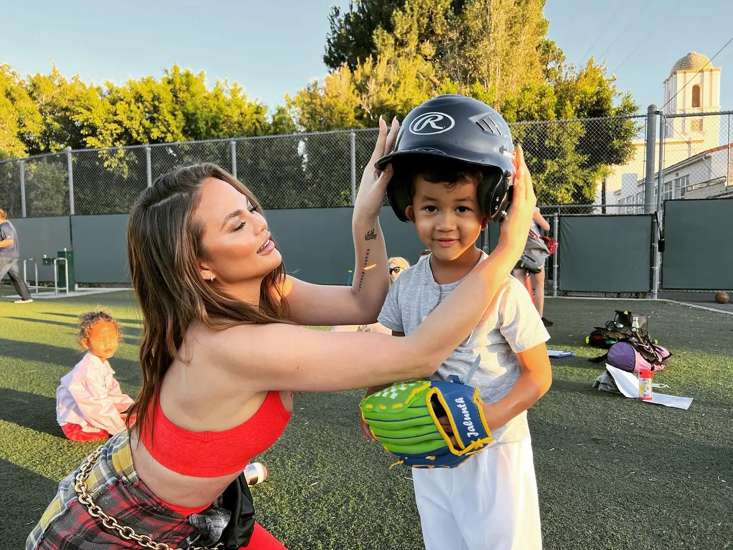 So Sporty! Chrissy Teigen&rsquo;s Son Miles, 3, Looks Too Cute Playing T-Ball