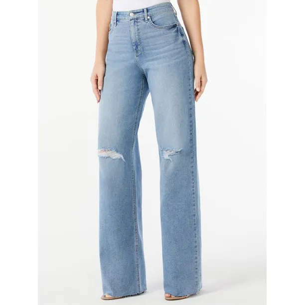 Sofia Jeans by Sofia Vergara Women's Super High Rise Palazzo Jeans