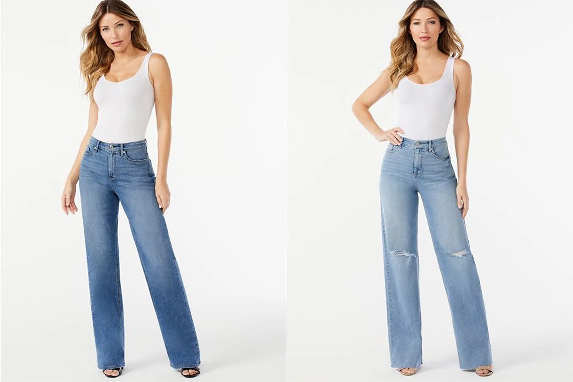 Sofia Jeans by Sofia Vergara Women's Super High Rise Palazzo Jeans