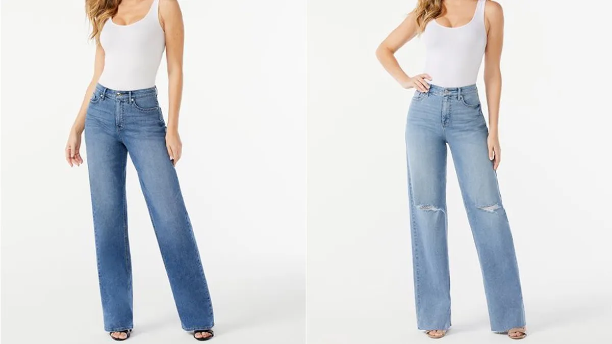 Sofia Jeans by Sofia Vergara Women's Super High Rise Palazzo Jeans