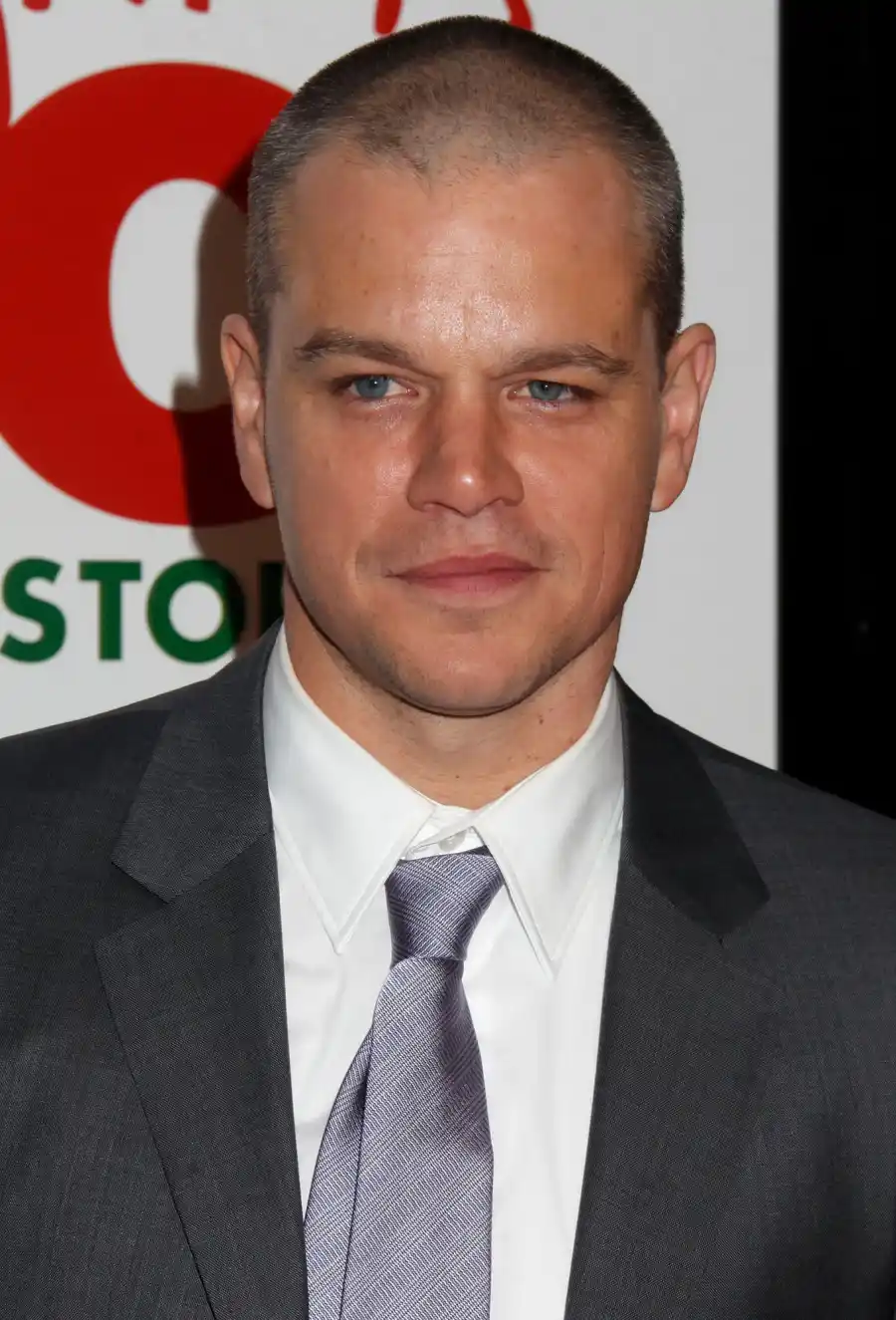 Stars With Shaved Heads Matt Damon