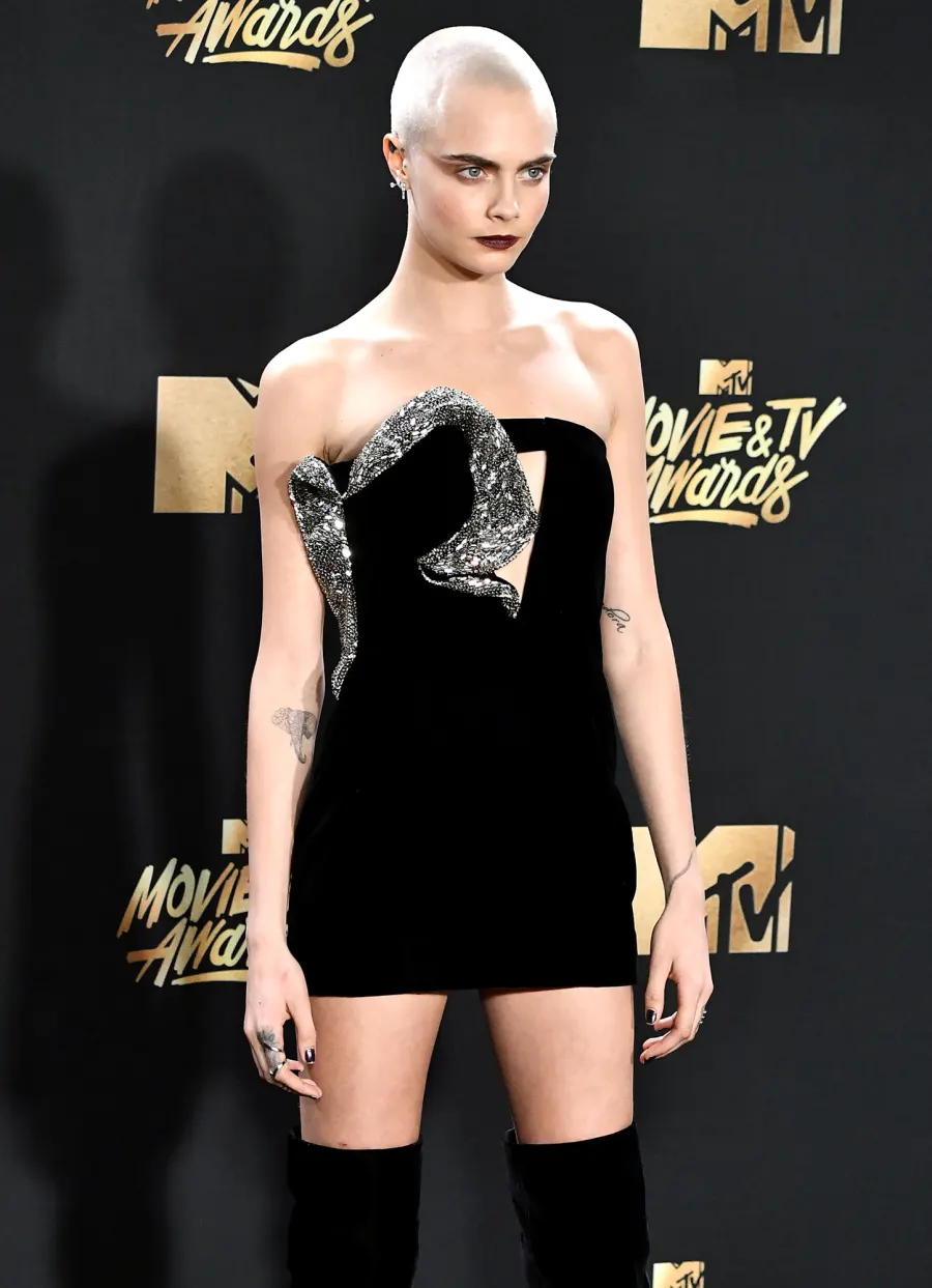 Stars With Shaved Heads Cara Delevingne