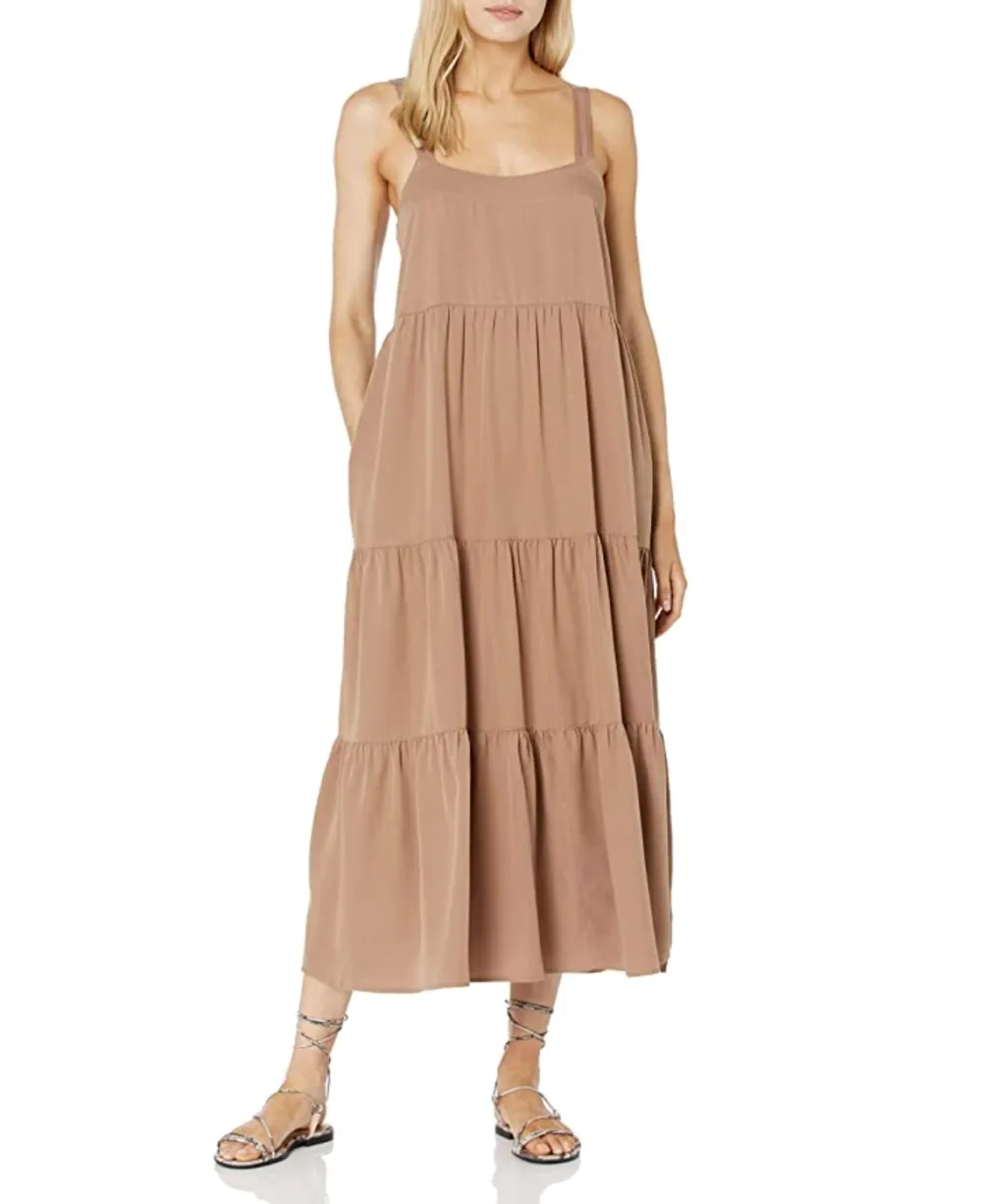 The Drop Women's Britt Tiered Maxi Tent Dress