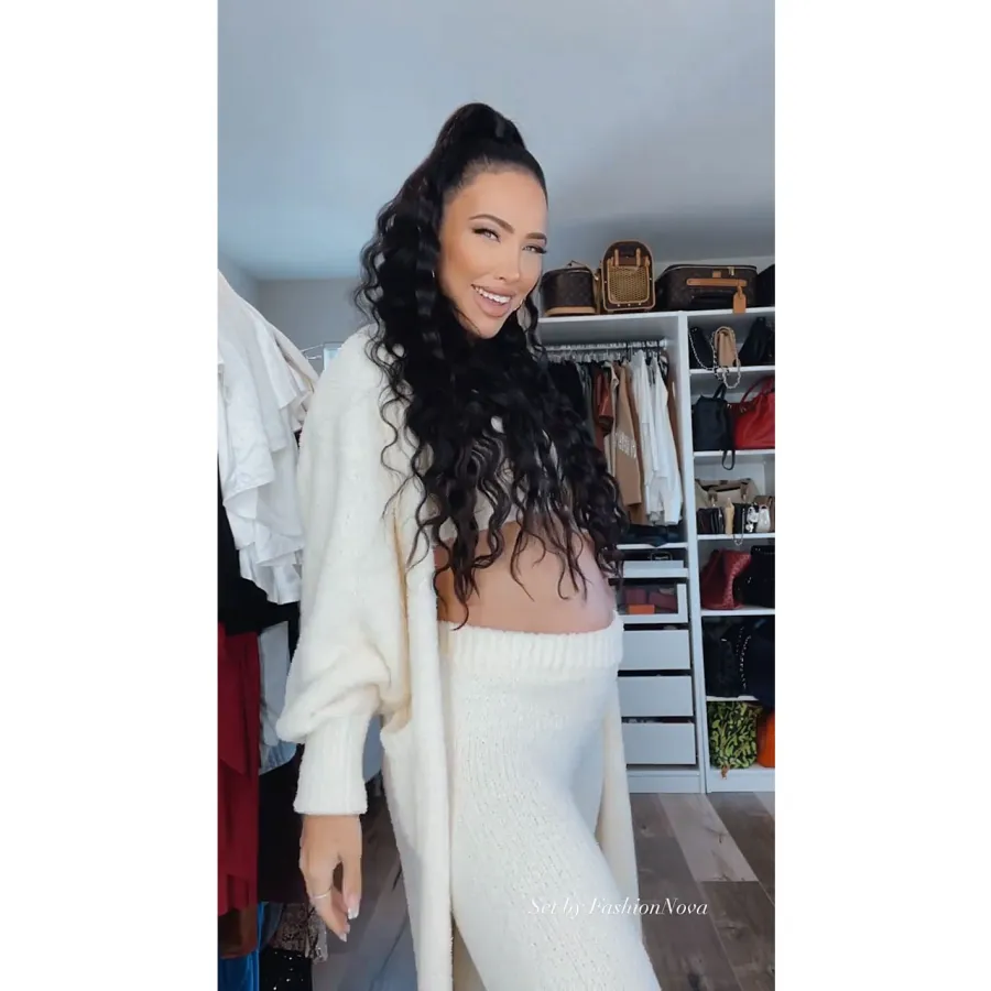 Wearing WhitePregnant Bre Tiesi Baby Bump Album Ahead of 1st Baby With Nick Cannon 5