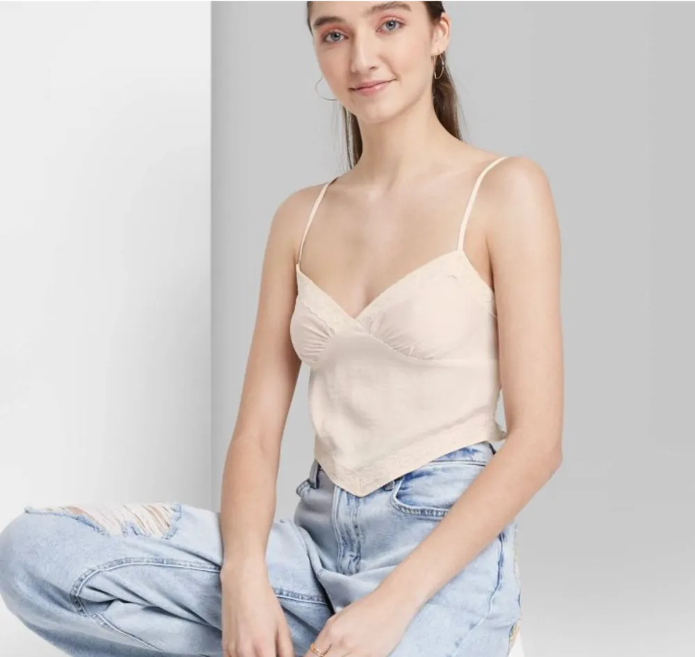 Wild Fable&trade; Women's Lace Trim Satin Cami