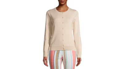 beige cardigan