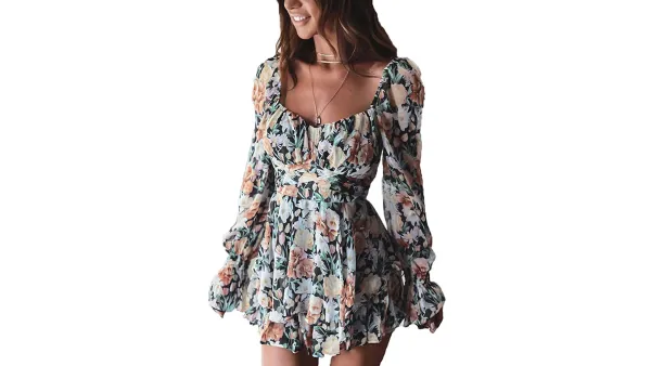 dark floral dress