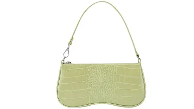 green crocodile purse