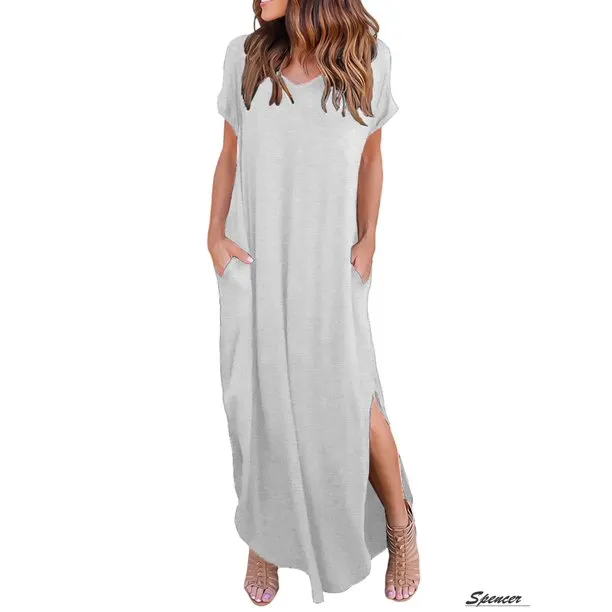 grey maxi dress