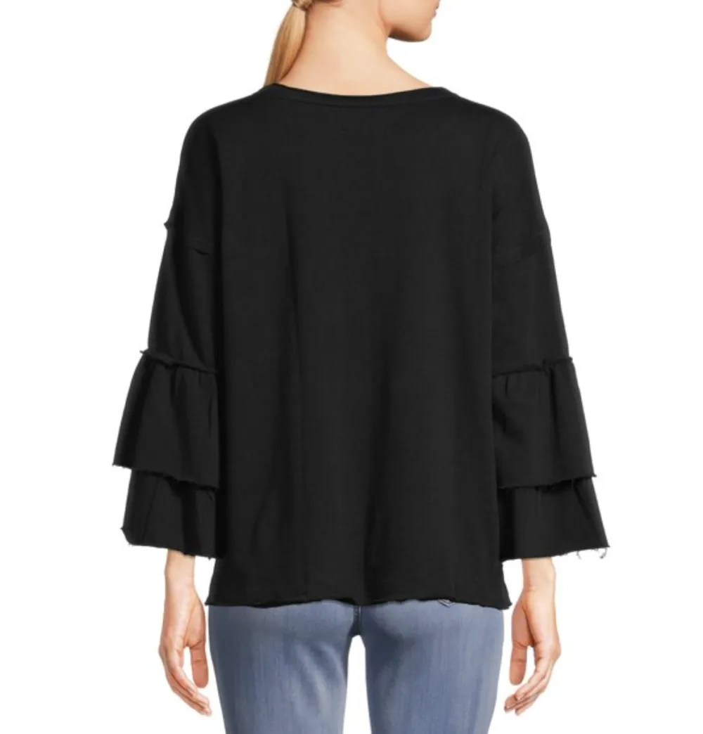 lemon & bloom by Grey State Women's Tiered Sleeve Top