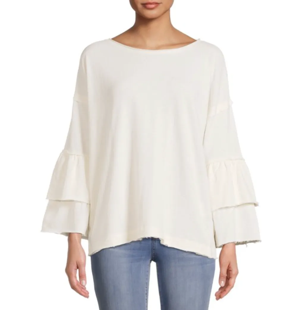 lemon & bloom by Grey State Women's Tiered Sleeve Top