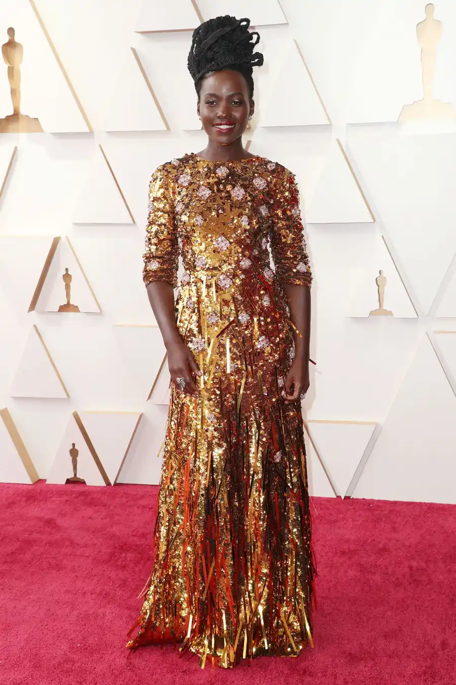 oscars 2022 red carpet Lupita Nyong'o