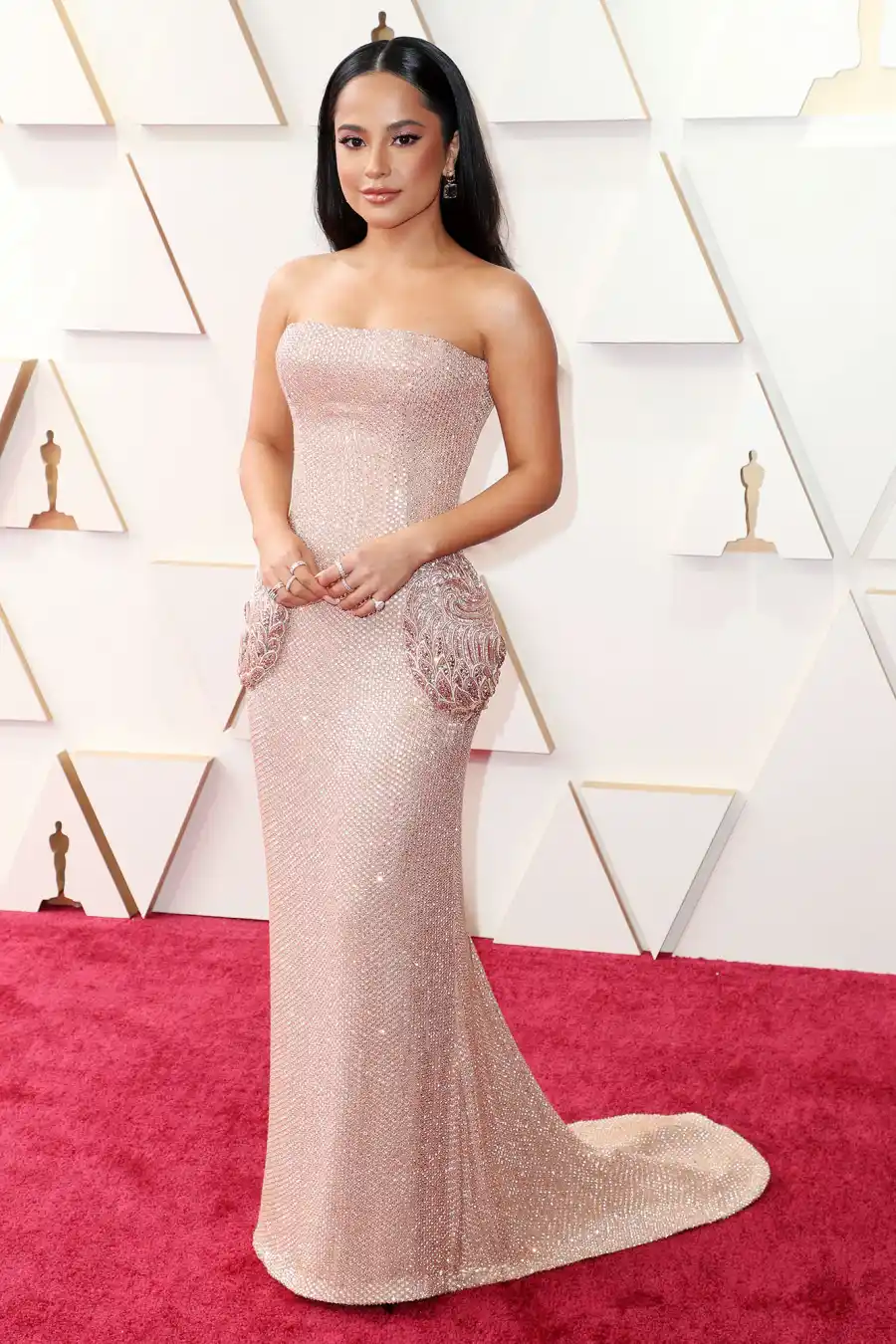 oscars 2022 red carpet Becky G