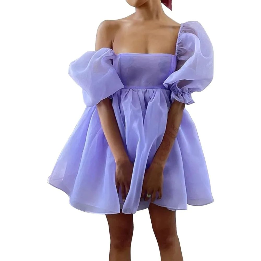 Pejihota Fluffy Mesh Mini Princess Dress