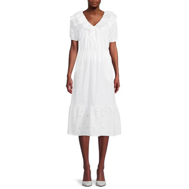 white eyelet dress