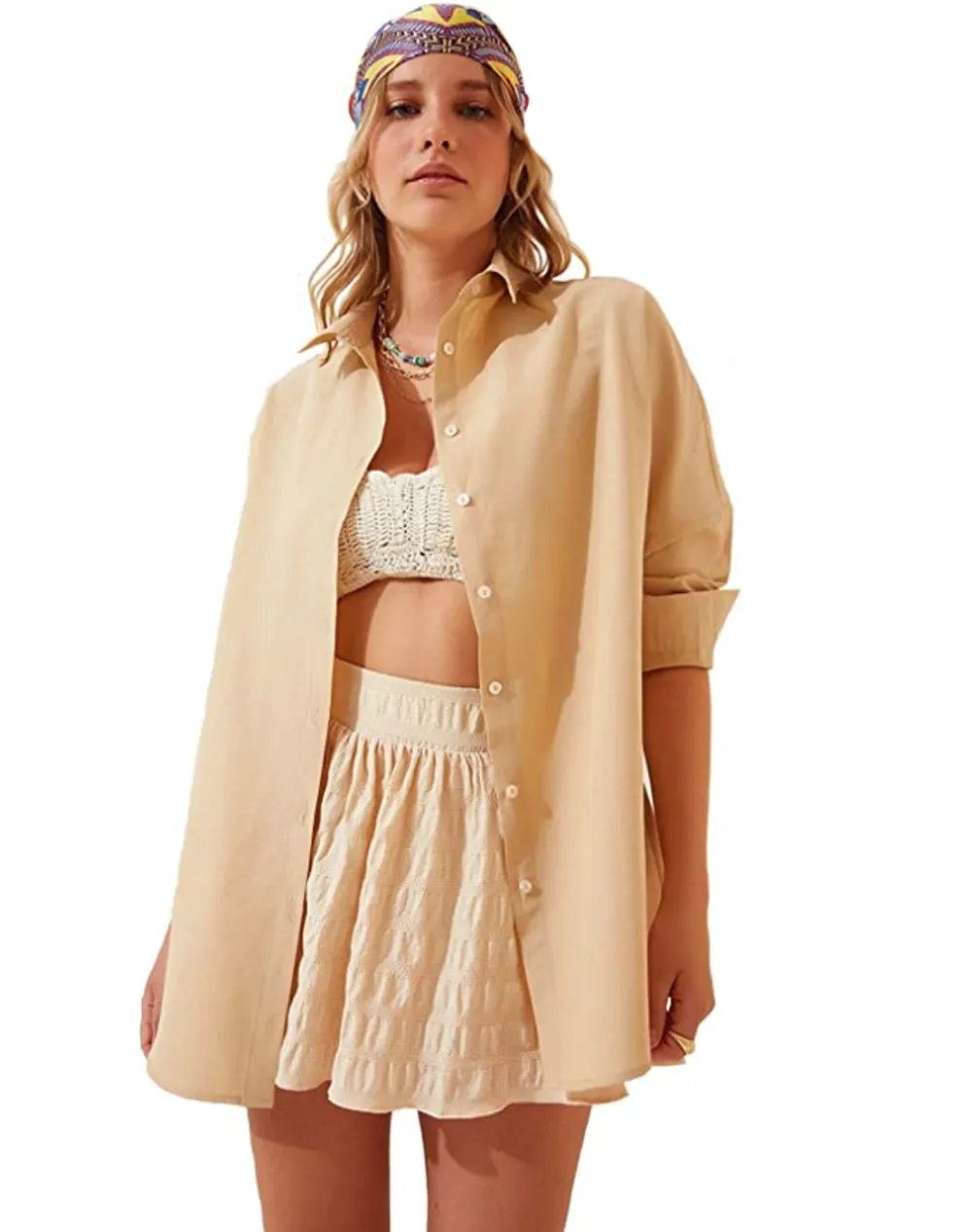 BIG DART Women's Loose Button Down Top