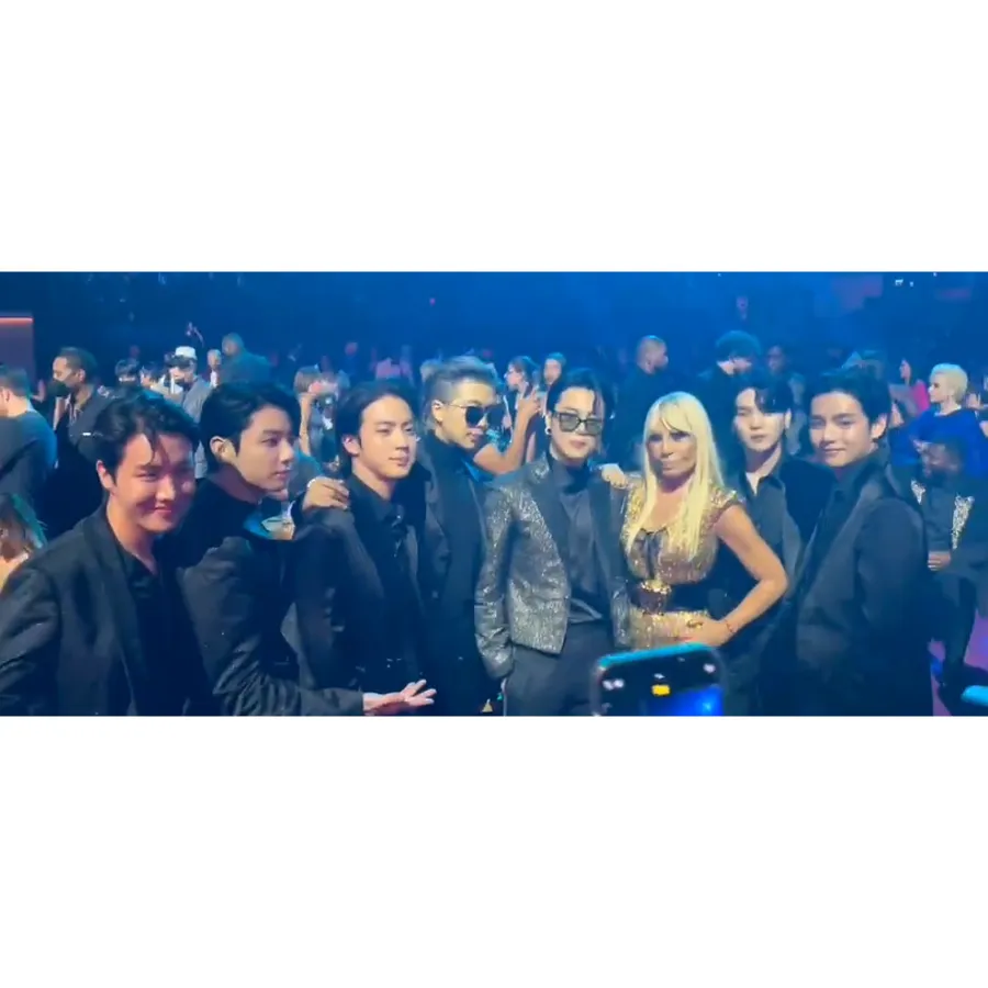 BTS, Donatella Versave What You Didn't See On Tv Grammys 2022