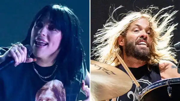 Billie Eilish Honors Taylor Hawkins With T Shirt During Happier Than Ever Performance Grammys