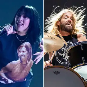 Billie Eilish Honors Taylor Hawkins With T Shirt During Happier Than Ever Performance Grammys