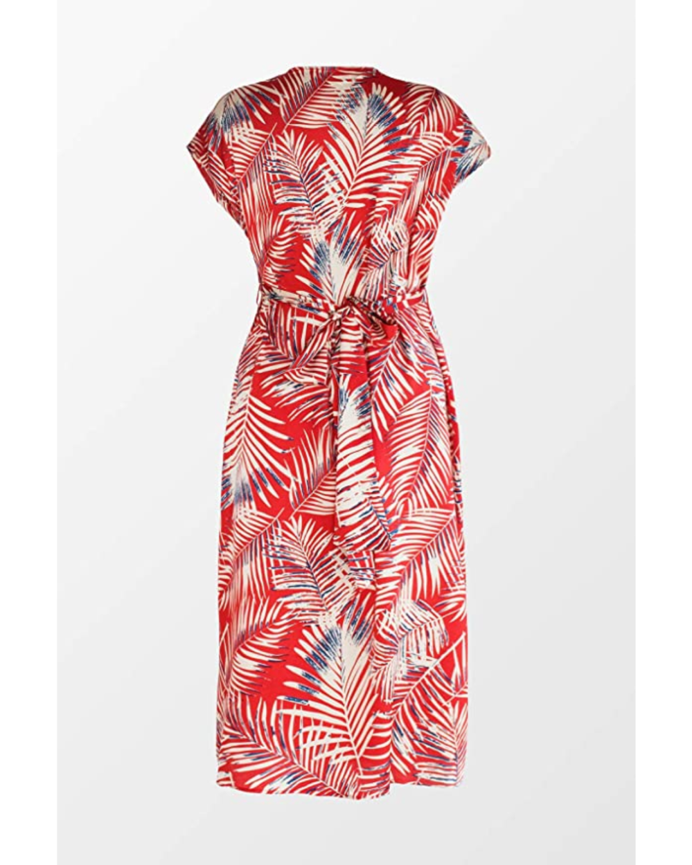 CUPSHE Women's Red Leaf Print Wrap Dress