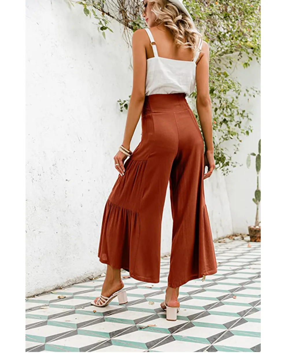 GRACEVINES Women&rsquo;s Boho Wide Leg High Waist Palazzo Pants