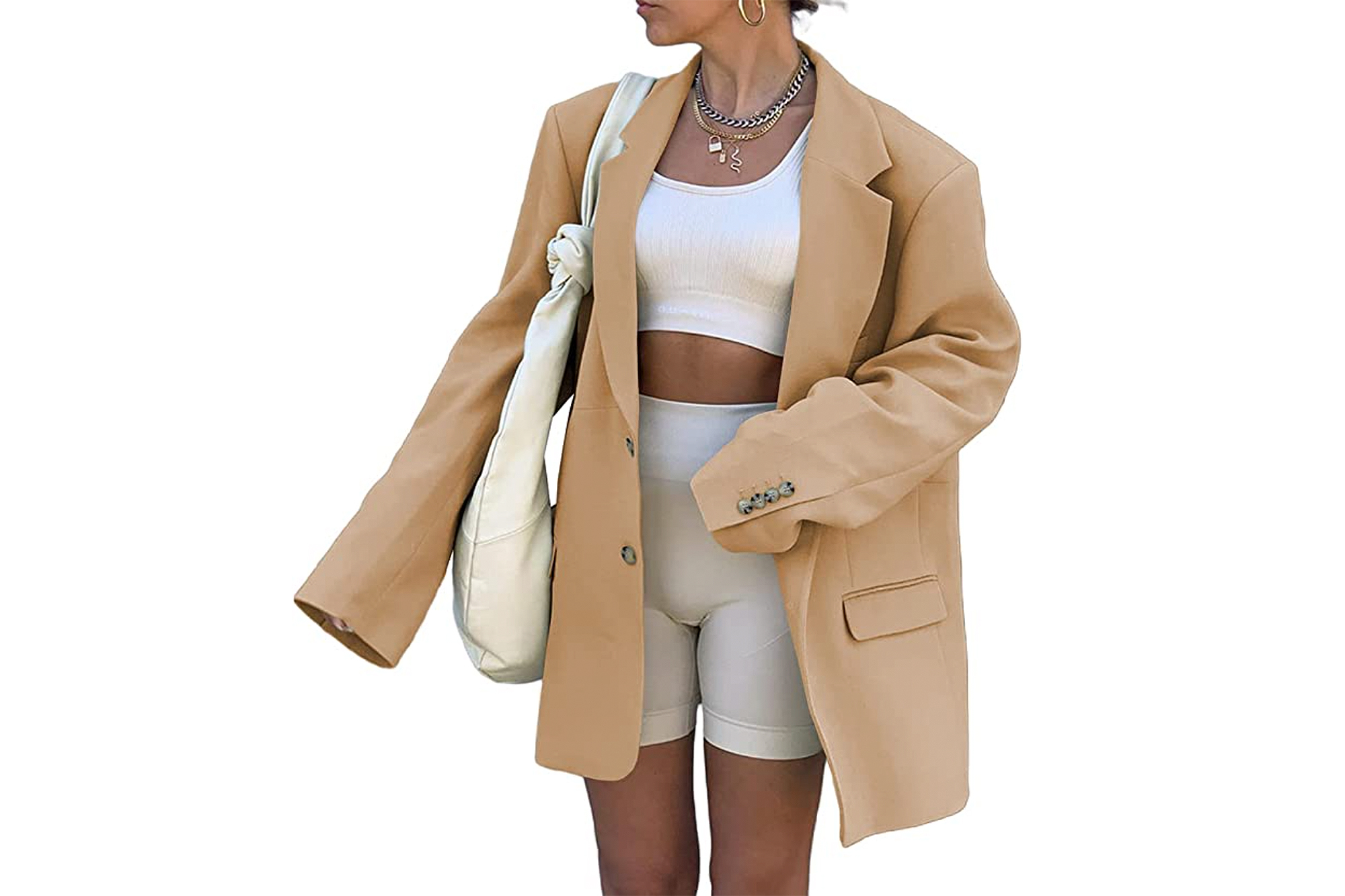 Grlasen Women's Long Sleeve Oversized Lapel Blazer