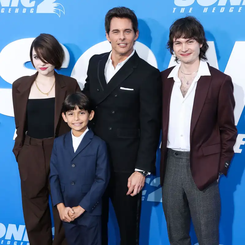 James Marsden Brings 3 Kids Sonic Hedgehog 2 Premiere Family Photos