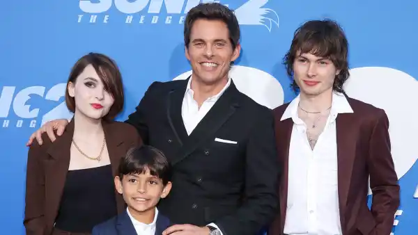 James Marsden Brings 3 Kids Sonic Hedgehog 2 Premiere Family Photos