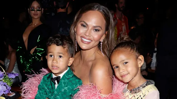 John Legend Chrissy Teigens Daughter Luna and Son Miles Attend 2022 Grammys Photos
