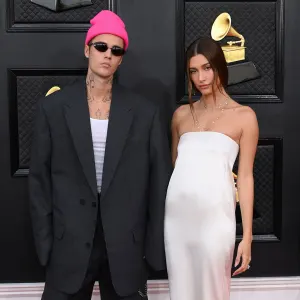 Justin Bieber and Wife Hailey Baldwin Attend 2022 Grammys Following Her Health Scare