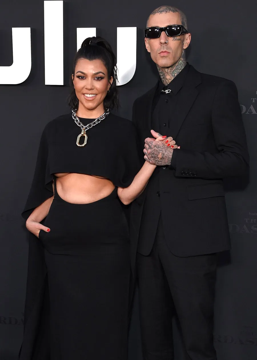 Kourtney Kardashian and Travis Barker Bring Their Blended Family to ‘Kardashians’ Premiere After Wedding Ceremony: Photos