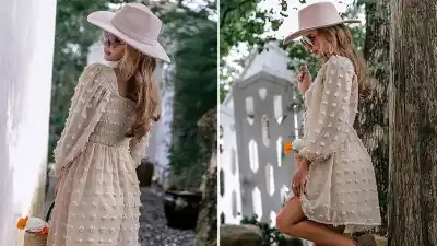 Miessial Women's Chiffon Ruffle Mini Dress