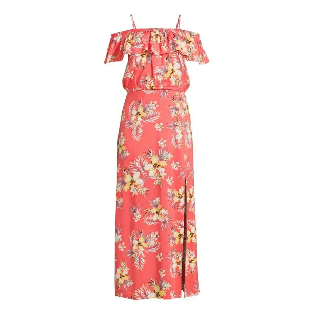 No Boundaries Ruffle Crop Top and Maxi Skirt Set