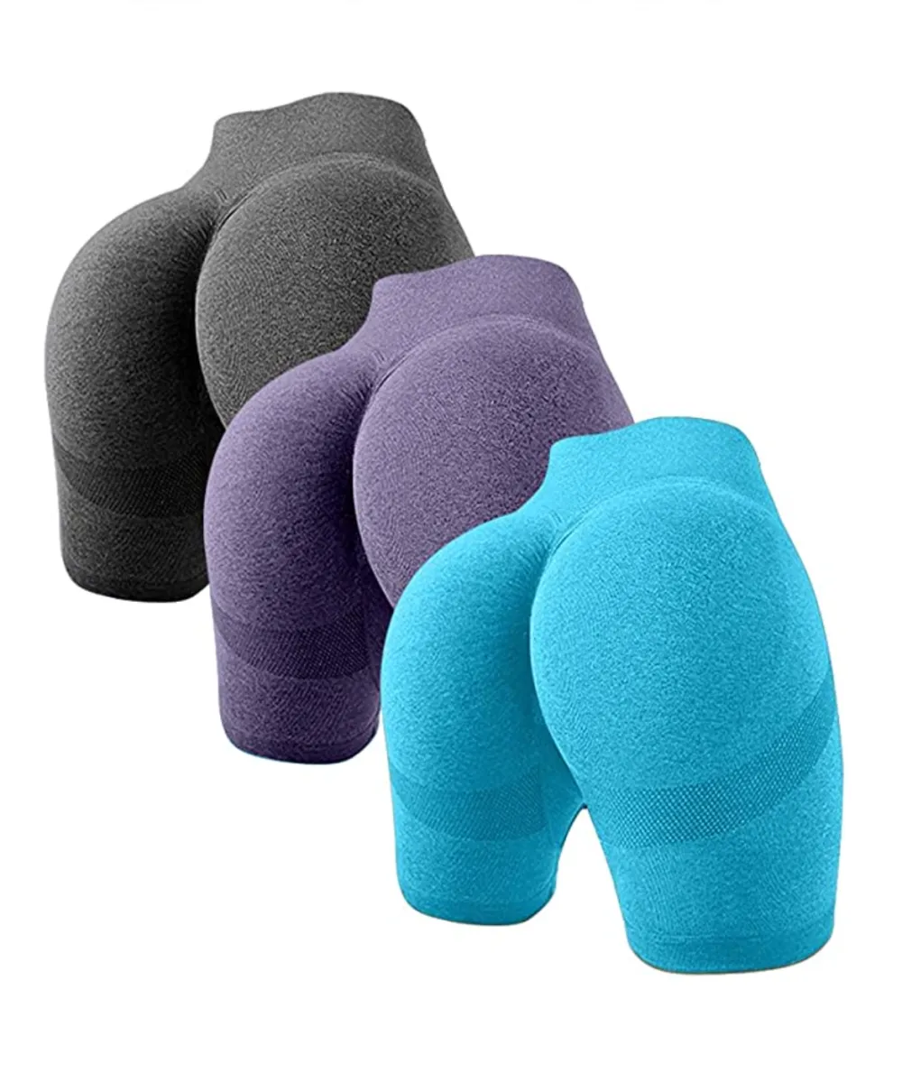 OQQ Women's 3 Piece Butt Lifting Yoga Shorts