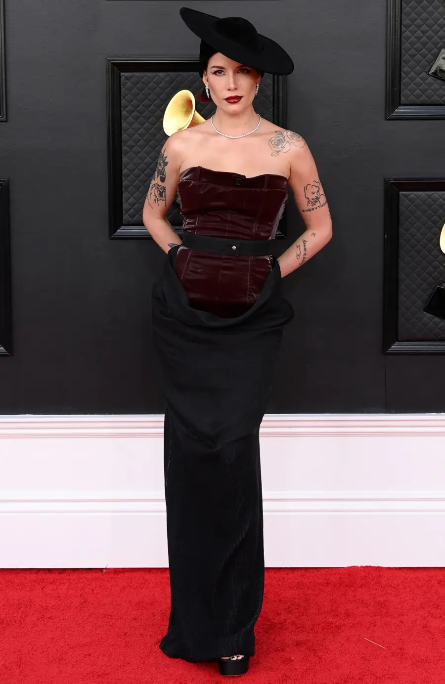 On the Mend! Halsey Attends the Grammys 3 Days After Undergoing Surgery 2022