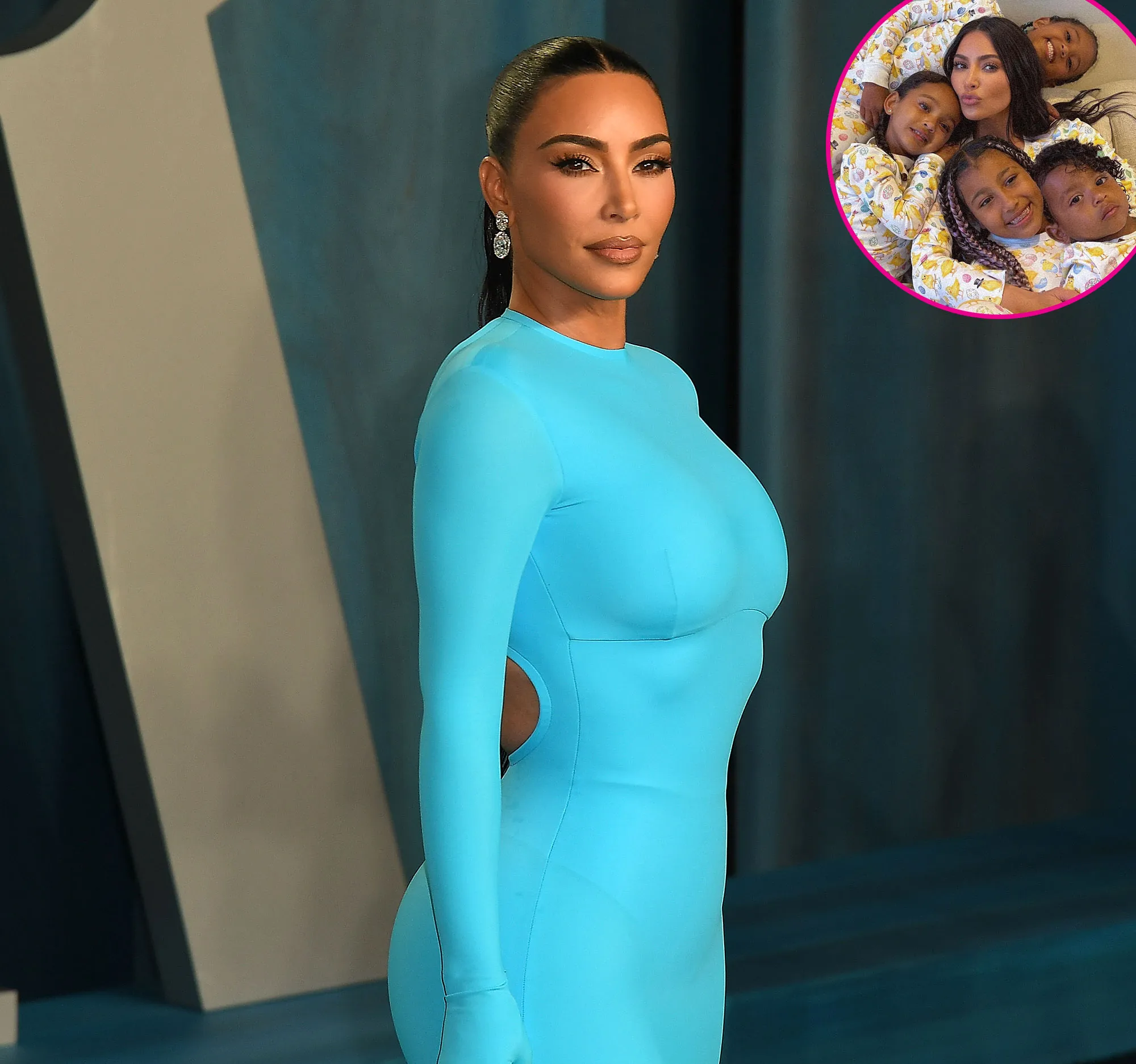 Promo Kim Kardashian Matches Her 4 Kids in Easter Pajamas in New Family Photo