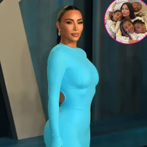Promo Kim Kardashian Matches Her 4 Kids in Easter Pajamas in New Family Photo