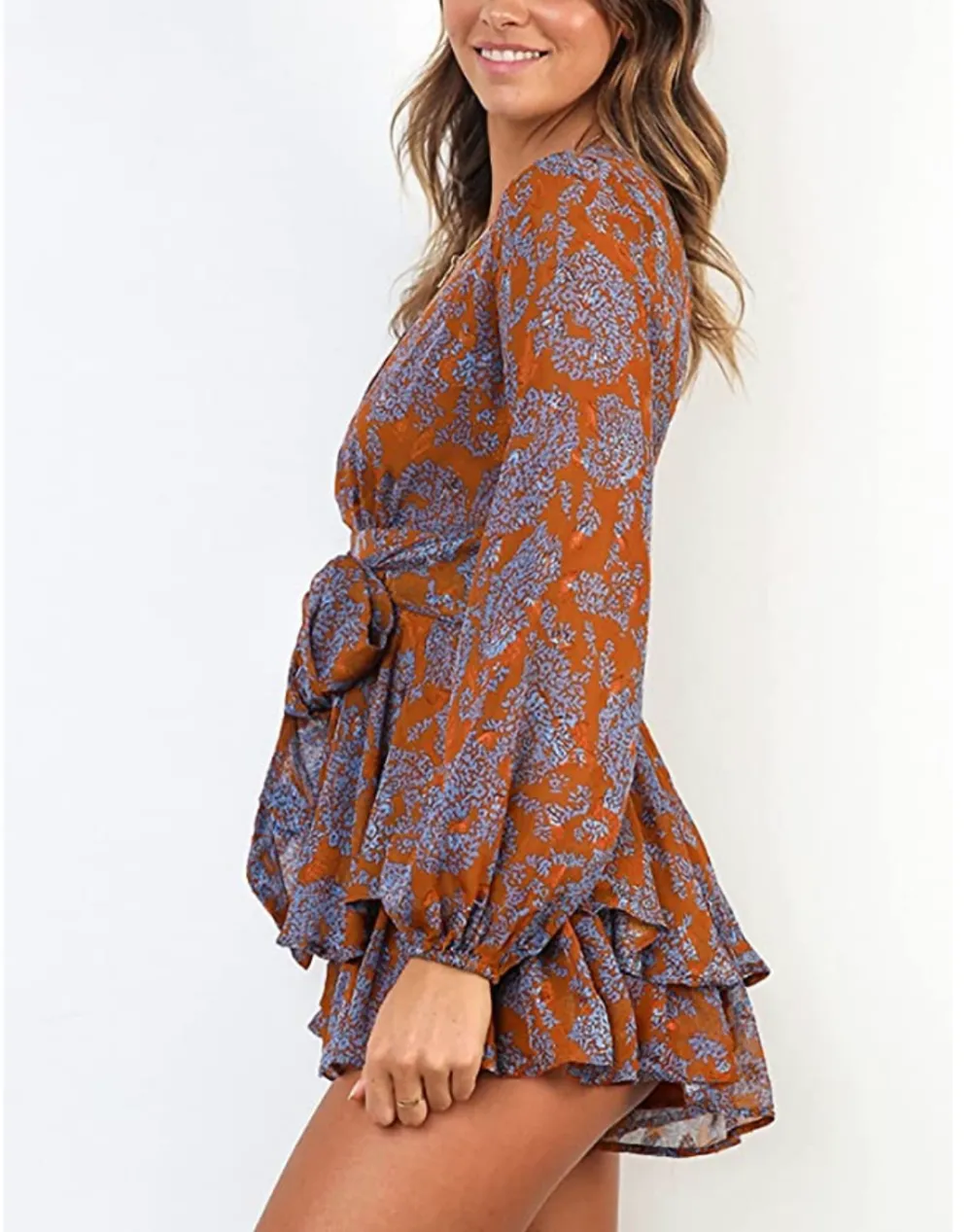 Relipop Women's Double Layer Ruffle Hem Romper