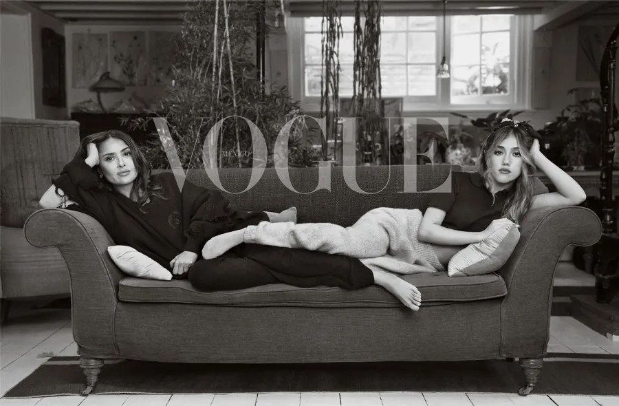 Seeing Double! Salma Hayek and Daughter Valentina, 14, Twin on the Cover of ‘Vogue Mexico’