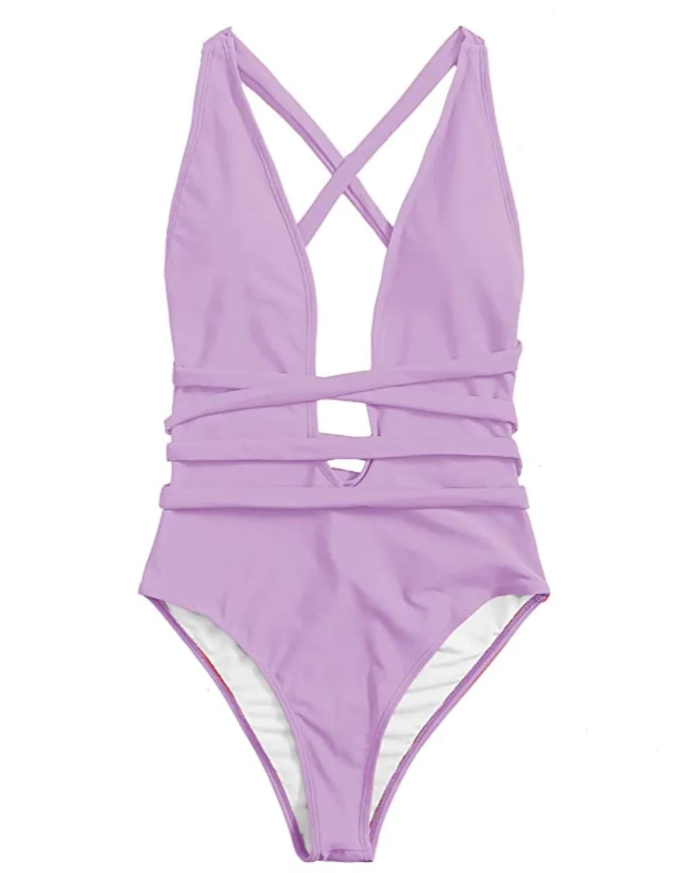 SweatyRocks Women's Criss Cross Swimsuit