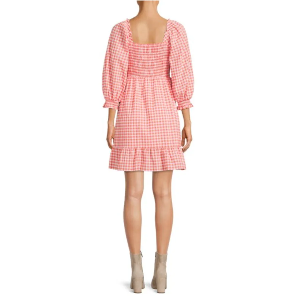 The Get Women's Long Sleeve Square Neck Mini Dress